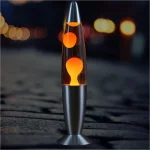 Metal base wax lamp