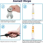 Metal base wax lamp