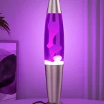 Metal base wax lamp